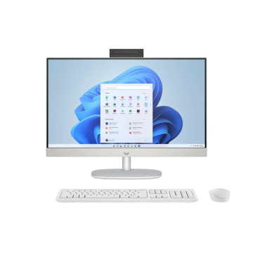 HP AIO 24 i5-1335U 23.8"FHD 8Go 512Go SSD W11H Touch Shell White 12M