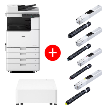 Promo Canon Laser IR C3326i MFP+ TONER C-EXV65 BK (17500 p),Y/C/M(11000 p)+ Plain Pedestal Type-S3